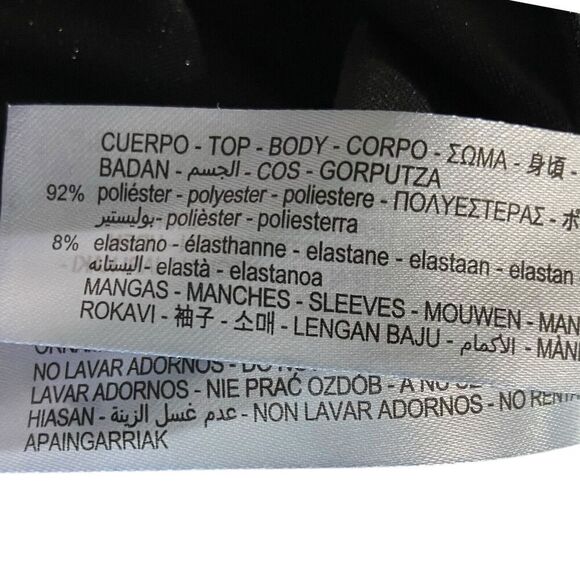 ZARA Dress S Black Velvet Tulle Balloon Sleeves 8351/253 FW22 Mini Off Shoulder - Picture 14 of 16